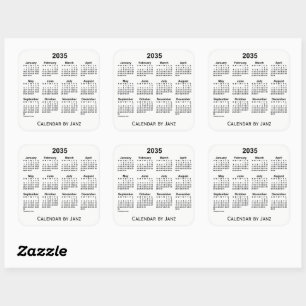 2035 års vitbok av Janz Square Sticker Fyrkantigt Klistermärke