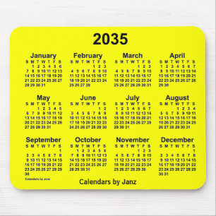 2035-Gultens kalender av Janz Mouse Pad Musmatta