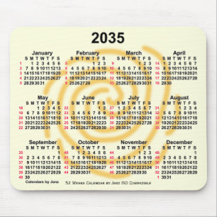 2035 Sunny Days 52 veckor ISO Calendar av Janz Musmatta