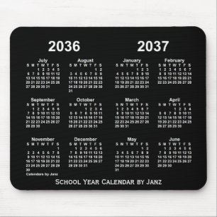 2036-2037 Neon skolårskalender från Janz Musmatta