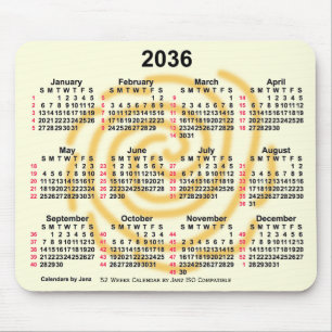 2036 Sunny Days 52 veckor ISO Calendar av Janz Musmatta