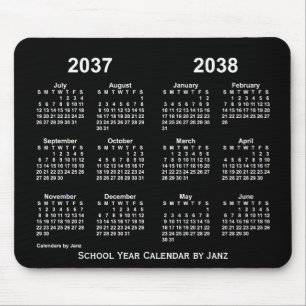2037-2038 års Neon skolårskalender från Janz Musmatta
