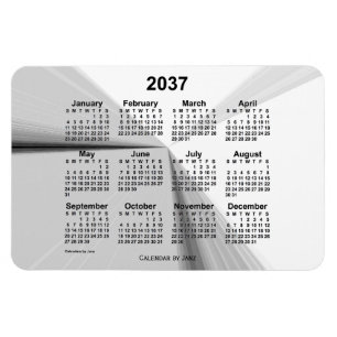 2037 Avvandrande rökkalender från Janz 4x6 Magnet