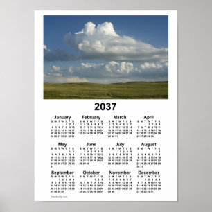 2037 Nebraska Sandhills Kalender av Janz Poster