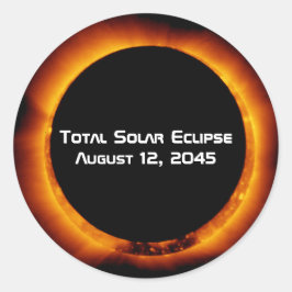 2045 Totalt solcellsbatteri Runt Klistermärke