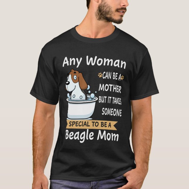 205 Speciellt för att vara en beagle Mamma T Shirt (Framsida)