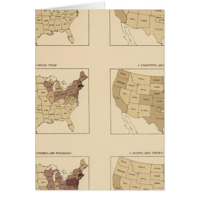 206 Tillverkning/kvadratmil Hälsningskort (Framsidan)