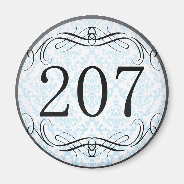 207 Områdeskod Magnet (Framsidan)