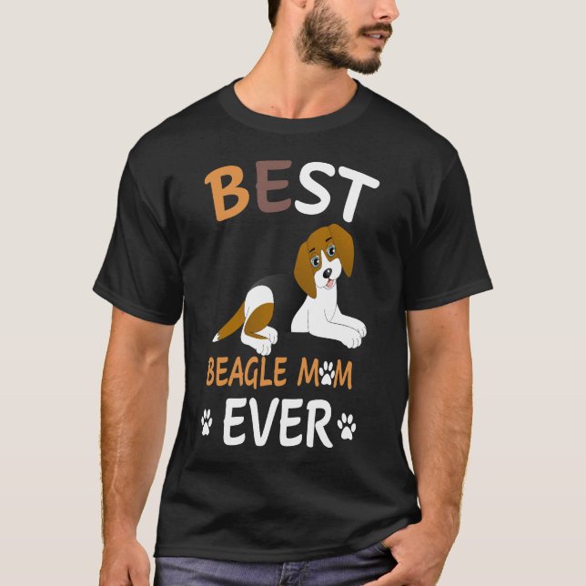 208 Best Beagle Mamma någonsin T Shirt (Framsida)