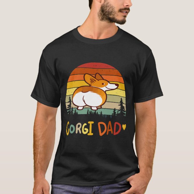 208 Corgi Pappa T Shirt (Framsida)