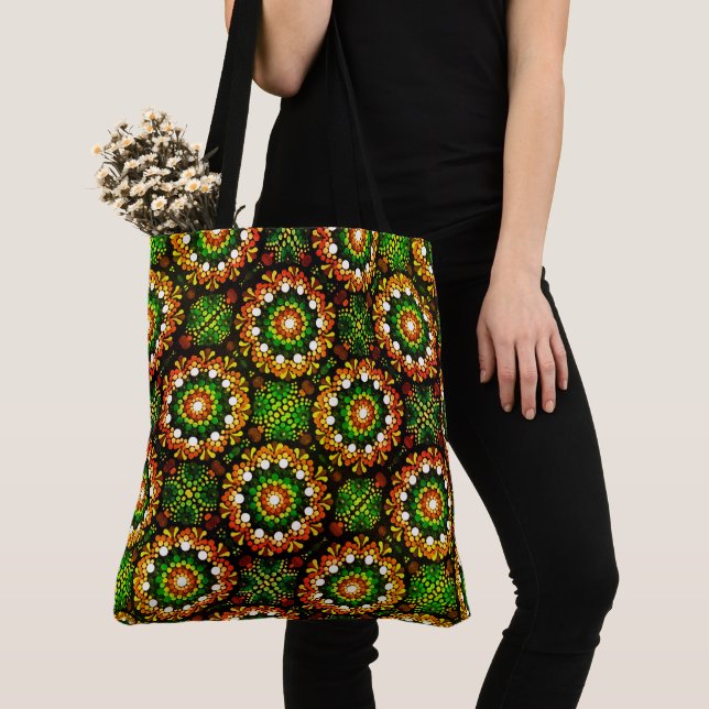 208 - Rainforest Mandala - Tote Bag Tygkasse (Närbild)