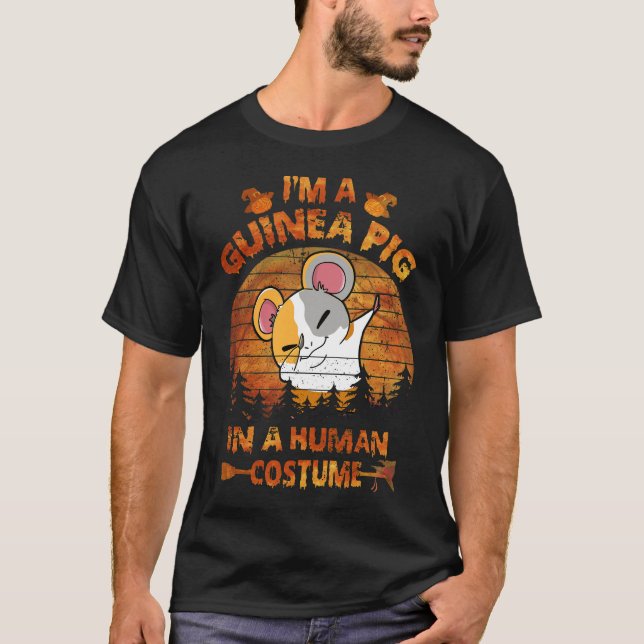 209 är jag en guineansk Gris i ett mänskligt kuste T Shirt (Framsida)