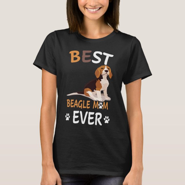 209 Best Beagle Mamma någonsin T Shirt (Framsida)