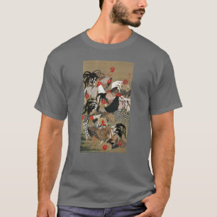 20. 群鶏図 若冲flock av tuppar, Jakuchu T-shirt