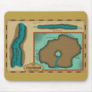 20 000 Leagues Vulcania Tunnel Karta Mouse Pad Musmatta