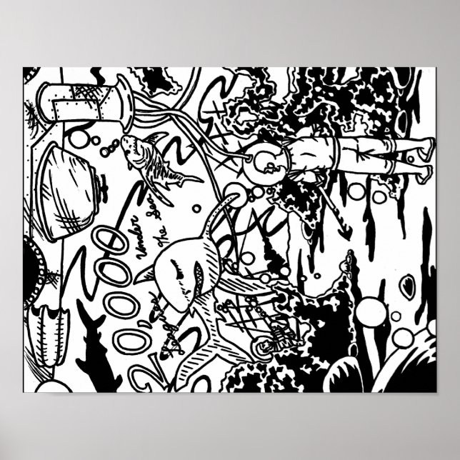 20 000 ligor under havet poster (Framsidan)