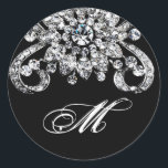 20-1.5 Kuvertförslutning Diamond Jewelry Necklace Runt Klistermärke<br><div class="desc">Dessa 1, 5-tums monogram förseglingsspärrar är både trendig och chic. Dessa vackra klistermärken är perfekt att använda som kuvertförseglingar för att avsluta av inbjudningarna eller som klistermärken för babyduschfavoriter. Denna kom i lakan av 20 år. Vi har en hel rad som ägnas åt den här utformningen här på Zazzle-butiken under...</div>