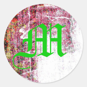 20-1,5 propp förslutningsnål Neon Grunge Scratch F Runt Klistermärke