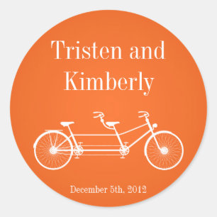 20-1,5-tums favoritfästdon, Orange Dubbla Bike Runt Klistermärke