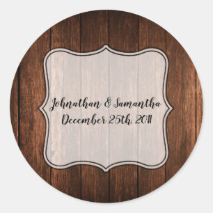 20-1,5-tums favoritstickers Barn Wood Land Rustic Runt Klistermärke