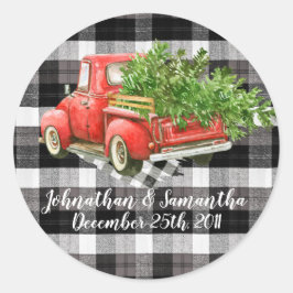 20-1,5-tums favoritstickers JULAFTON Lastbil Baffa Runt Klistermärke