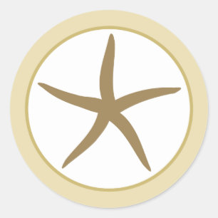 20-1,5-tums kuvert Sandy Beach Runt Klistermärke