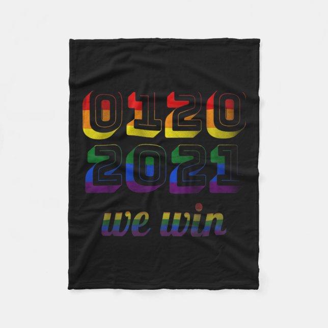 20 2021 Vi Vinner Biden Harris 46 Inauguration Sto Fleecefilt (Framsidan)