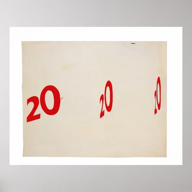 20 20 20 - 1962  - Edward Ruscha Poster (Framsidan)
