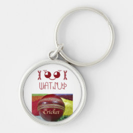 20/20 cricket bollar pro manar rund silverfärgad nyckelring