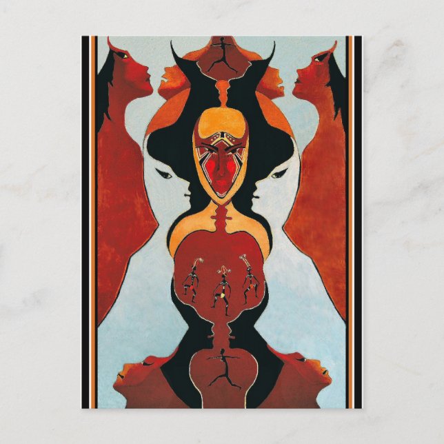 20 Ansikte - stamdansare Vykort (Framsida)