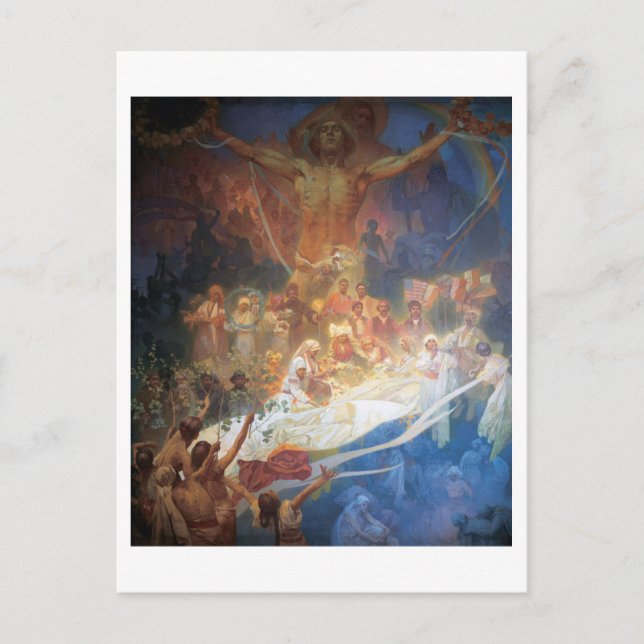 #20 Apoteos of the Slavs, Mucha Vykort (Framsida)