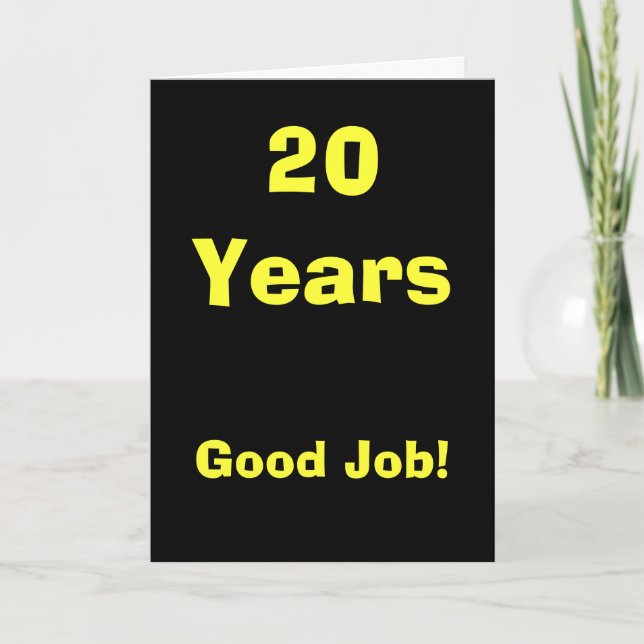 20 år brajobb! kort (Framsida)