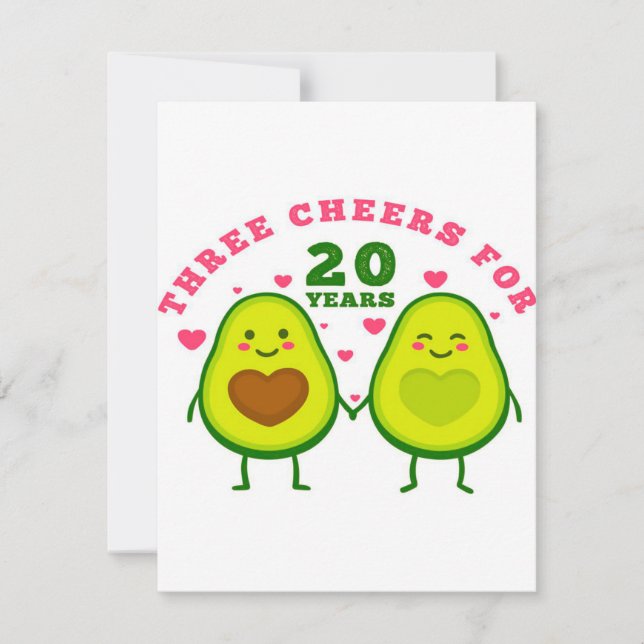 20 år bröllop-årsdagen| make-presentinbjudan inbjudningar (Framsida)