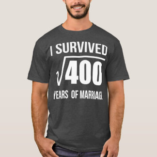 20 år efter Giftermål-årsdagen för Bröllop Gift 20 T Shirt