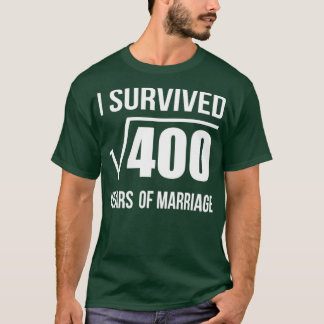 20 år efter Giftermål-årsdagen för Bröllop Gift 20 T Shirt