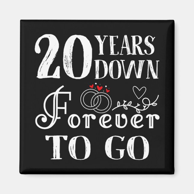 20 år för att gå 20 år och 20 Bröllop Magnet (Framsidan)