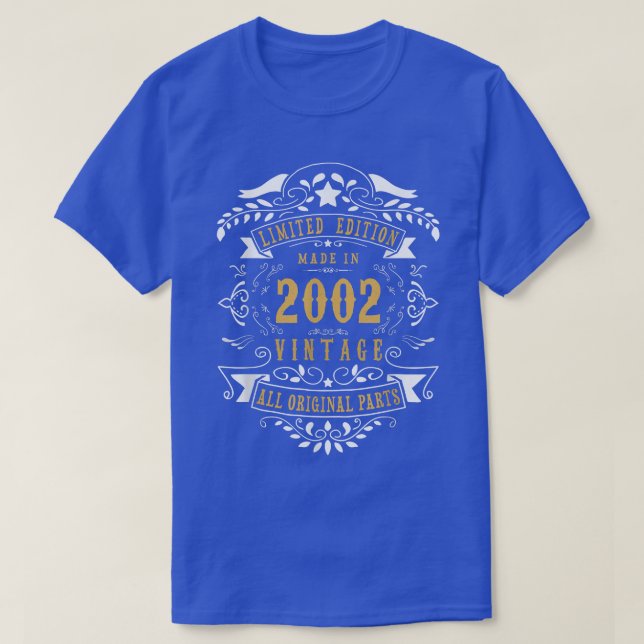 20 år gammal 20:e födelsedag född 2002 Manar W T Shirt (Design framsida)