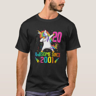 20 år gammal 20:e födelsedagen Unicorn Dabbing Gir T Shirt