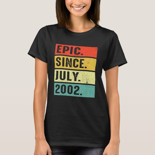 20 år gammal epidemi sedan juli 2002 20:e födelsed t shirt (Framsida)