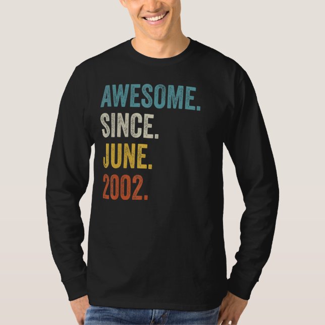 20 år gammal Fantastisk sedan juni 2002 20:e födel T Shirt (Framsida)