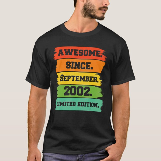 20 år gammal Fantastisk sedan september 2002 20:e  T Shirt (Framsida)