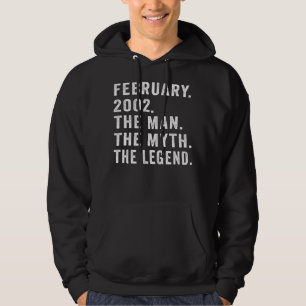 20 år gammal födelsedag ger mannen myth-legend hoodie