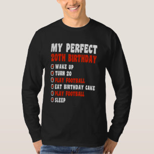 20 år gammal Min Perfekt 20:e födelsedagsfotbollen T Shirt