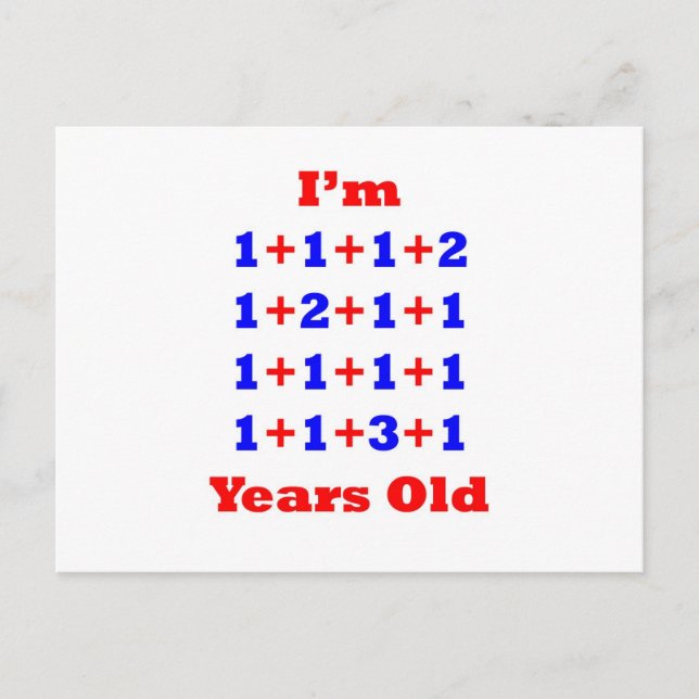 20 år gammal! vykort (Framsida)