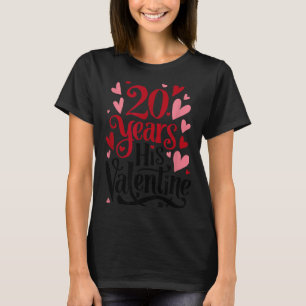20 år Hans Valentine _ årsjubileum Par Valen T Shirt