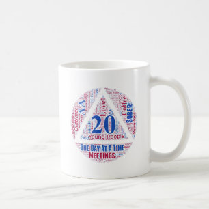 20 år nyktrar till kaffemugg