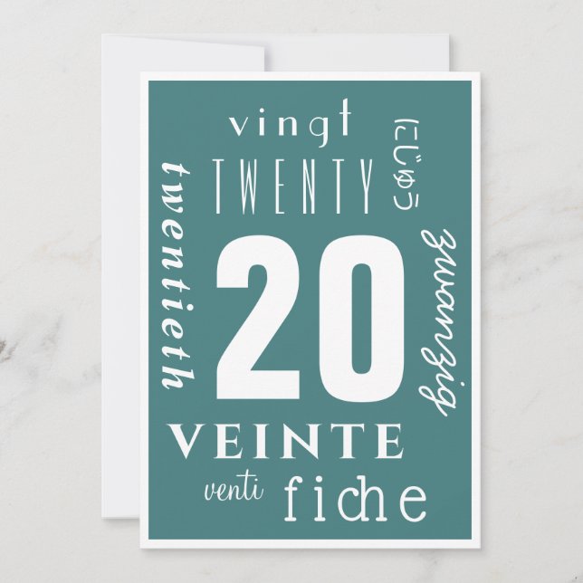 20 år Sober Kort (Framsida)