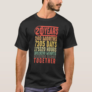 20 år tillsammans med 20-årsdagen för gifta Par T Shirt