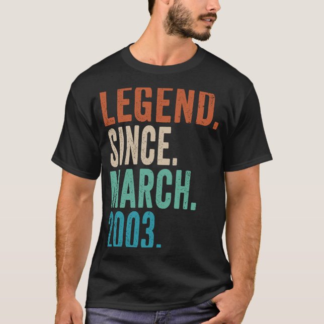 20 års ålder sedan mars 2003 t shirt (Framsida)