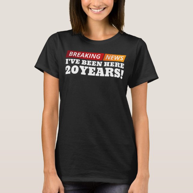20 års arbetsårsdag 20:e anställningsutvärdering t shirt (Framsida)